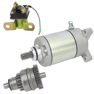 Starter & Drive & Relay for Polaris 1995-2002 Sportsman Magnum Ranger Scrambler Big Boss Trail Boss Worker Xplorer ATV Pro 500 425 400 335 325, 3084981/18645/57-2688/SMU0061/410-54020/495713