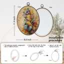 AEHIE Vintage Fall Butterfly Oval Wall Art Decor, Autumn Colorful Butterfly Floral Canvas Artwork Framed, Retro Rustic Oval Wall Art for Home Bedroom Living Room Decor, 11x8.5 Inches