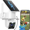 Solar Security Cameras Wireless Outdoor - 5G & 2.4G Wi-Fi Outdoor Camera, 2K 360 PTZ Camera, Solar/Battery Powered, PIR Human Detection, Color Night Vision, Alexa Compatible, Two-Way Voice Calling