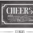 Hadley Designs 50 Rustic Chalk Drink Coupons for a Free at Weddings, Work Events or Party Bar, One Free Beer Wine Alcohol Soft Drink or Food Vouchers, Cheers Large Drinking Paper Raffle Cards