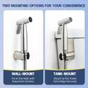 Vayzluiy Handheld Toilet Bidet Sprayer for Toilet-Adjustable Water Pressure Control with Bidet Hose for Feminine Wash, Stainless Steel Brushed Nickel Cloth Diaper for Baby Wash (Stainless Steel, 1)
