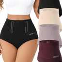 FINETOO Tummy Control Underwear Shapewear for Women Seamless High Waisted Panties Moderate Control Briefs S-3XL