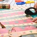 2 x EHDIS Wrapping Paper Rolls Cutter,Gift Wrap Cutter,Wrapping Paper Cutter Straight and Smooth Cutting Wrapping Paper Cutter for Christmas Birthday Holiday,Snitty Safety Vinyl Film Cutter-4 PCS (Mix Color)