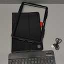 JRTAL for TCL TAB 10 NXTPAPER 5G Case 9199S, Premium Vegan PU Leather with Detachable Keyboard Stand Cover for TCL TAB 10 NXTPAPER 5G 10.4" Tablet Case 9199S,Red