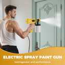 Paint Sprayer 400W, 3 Spray Patterns Hvlp Spray Paint Gun, Adjustable Spray Width & Flow, Container & Cleaning Tools, for House Painting, Furniture, Cabinets, Walls, Fence Etc