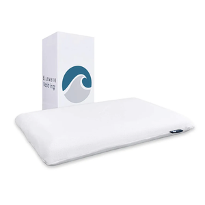 Bluewave Bedding Super Slim Gel Memory Foam Pillow for Stomach and Back Sleepers - Thin, Flat Design for Cervical Neck Alignment and Deeper Sleep (3.25-Inches Height, Standard Size) White