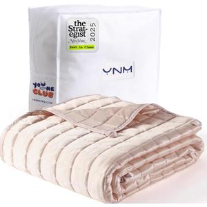 YnM Cooling Weighted Blanket for Adults, 20lbs Heavy Bed Throw Comforter with 100% PE Fabric, Ideal for Hot Sleepers or Summer Days(60x80 Inches for Queen/King Bed, 20 Pounds, Pink)