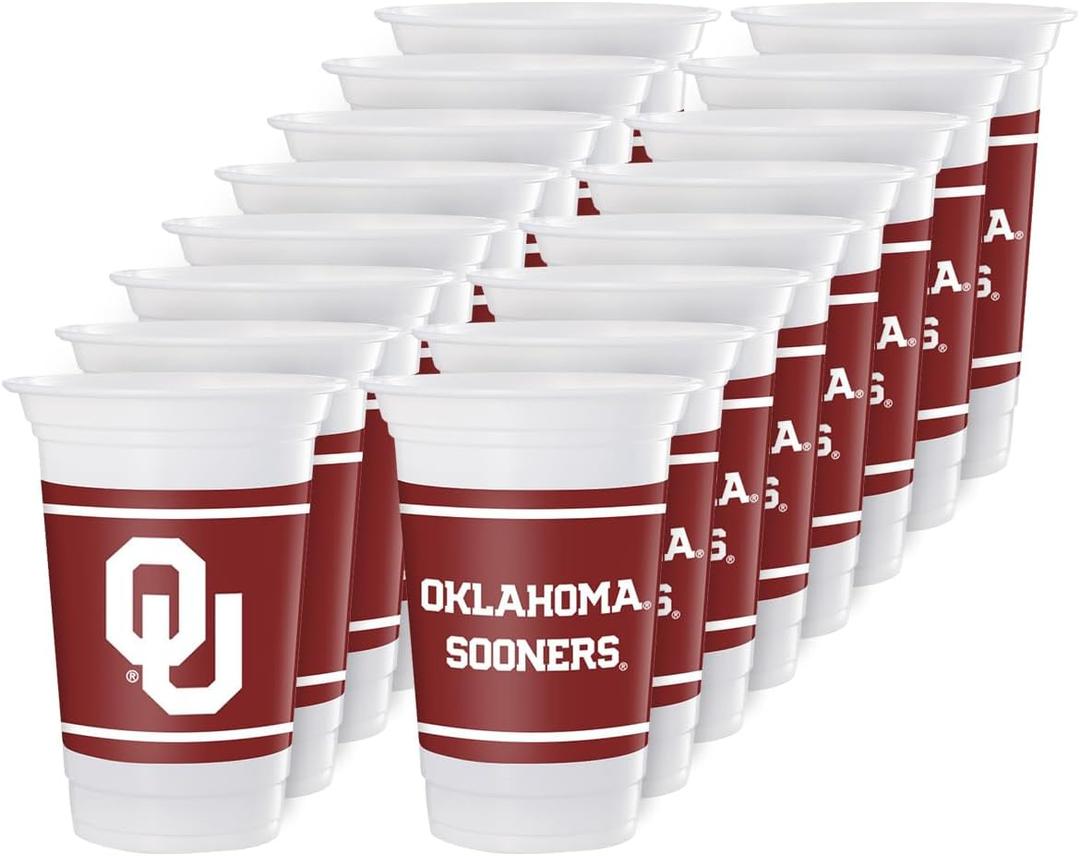 Oklahoma Sooners 16oz Cups - Pack of 16