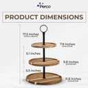 Perco Cupcake Stand, 3 Tier Wooden Tiered Display Stand for 20 Cupcakes Wood Dessert Table Display Set, Tiered Serving Tray for Weddings, Birthdays, Baby Showers & Events