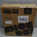 SEE SPRING 12 Pack Shoe Storage Box, Clear Plastic Stackable Shoe Organizer for Closet, Space Saving Foldable Shoe Rack Sneaker Container Bin Holder (Large Fit Size 9)