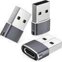 Basesailor USB to USB C Adapter,USBC Female to USB A Male Adapter,Type C Converter Charger for iPhone 17 17e Pro Max,16 15,Apple Watch iWatch S11 S10 SE,AirPods 3,iPad mini Air,Samsung Galaxy S25 S26