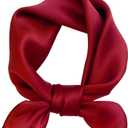 MEISEE Solid Color Mulberry Silk Scarf 20" Square Scarf Neck Scarf Hair Head Breathable Lightweight for Women Gift Packed