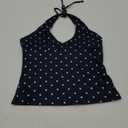 Women Y2K Halter Tank Top Sleeveless V Neck Polka Dot Crop Top Sexy Slim Backless Going Out Cami Shirt Streetwear Small