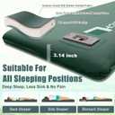 Self Inflating Sleeping Pad with Electric Pump, 3.14" Ultra-Thick Memory Foam Sleeping Mats for Camping,Easy Inflate&Deflate,9.5 R-Value Insulated Camping Mattress Pad with Pillow for Car Travel Tent, Single
