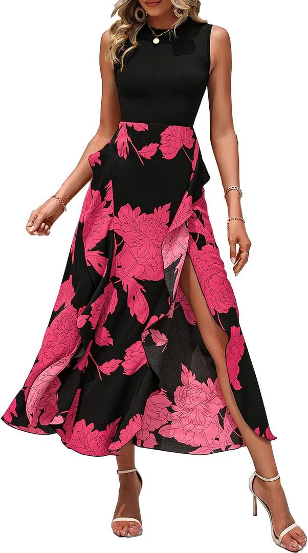 BTFBM Summer Dresses for Women Wedding Guest (S)