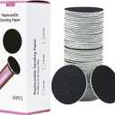 60 Pcs Foot File Sandpaper Discs Replaceable Foot Sanders Refill Callus Disks for Electric Callus Remover Dead Skin Removal (30pcs Coarse 80 Grit + 30pcs Fine 180 Grit)