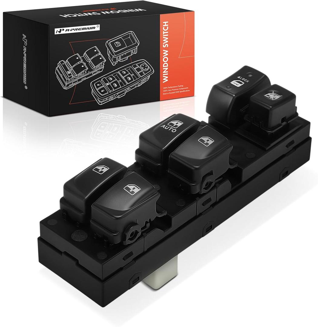 A-Premium Master Power Window Switch Compatible with Hyundai Elantra 2007 2008 2009 2010, Sedan, Front Left Driver Side