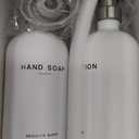 White Glass Soap and Lotion Dispenser Set by Brighter Barns - Bathroom Soap Dispenser Set Tray - Liquid Hand Soap Dispenser Pump - Modern Bathroom Accessories for Guest, Hotel, Spa, Restaurant (White) (Silver Sl)