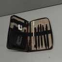Nicpro 20PCS Black Metal Mechanical Pencil Set in Leather Case, Drafting Pencil 0.3, 0.5, 0.7, 0.9 mm & 2mm Lead Holders, 9 Tube (4B 2B HB 2H Colors) Lead Refills, Erasers For Art Sketching Drawing