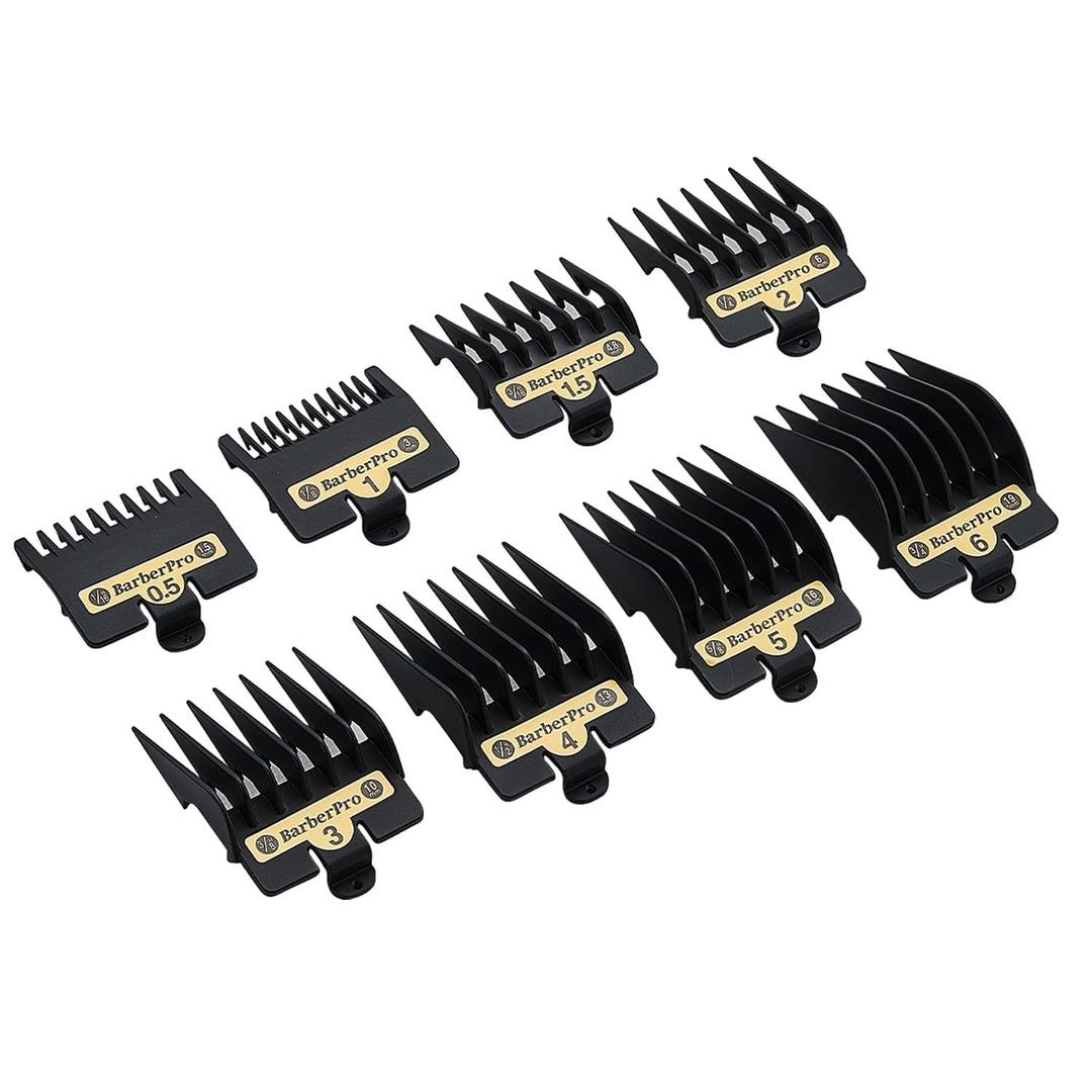 8PCS Clipper Guards for BaBylissPRO Barberology FX870, FX880, FX825, and FX673 Clippers,Trimmer Replacement Guards for Babyliss Clippers, Black