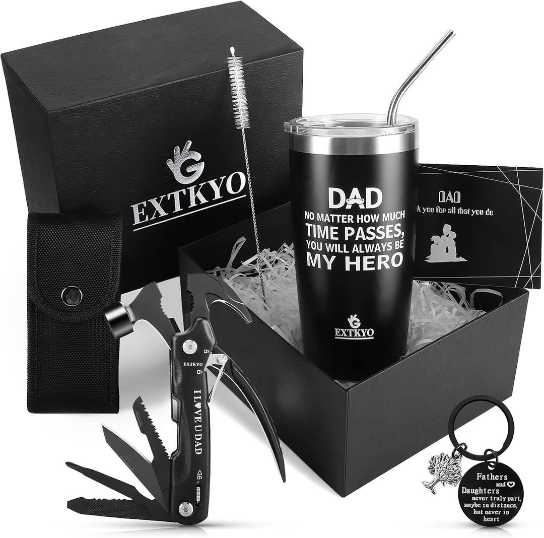 Father's birthday gifts, gift for dads from daughter and son, birthday, Christmas, anniversary, funny gift box. Creative, personalized multi-function hammer tool, unique'
