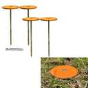 4 Pack Survey Marker Stakes, Permanent Property Line Markers, Boundary Markers for Property Land Survey Stakes,for Paver Garden Lawn Landscape Edging Weed Barriers, Low Profile