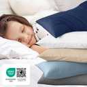 Warmstar 100% Cotton Toddler Pillowcase Set of 2, 600 Thread Count 13x18 Toddler Pillowcases Soft & Breathable, Cotton Travel Pillow Case Cover 13"x 18" with Envelope Closure, Placid Blue