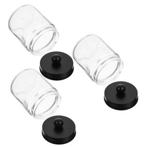 BESTOYARD 6pcs Storage Jars Lids Cotton Swab and Cotton Pad Dispenser Organizers for Bathroom and Vanity Elegant and Functional