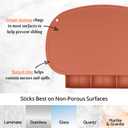 Silicone Placemat with Food Catching Pockets for Baby & Kid, Food Grade Silicone Non-Slip Toddler Food Place Mats with Raised Edges for Dining Table (Blush)