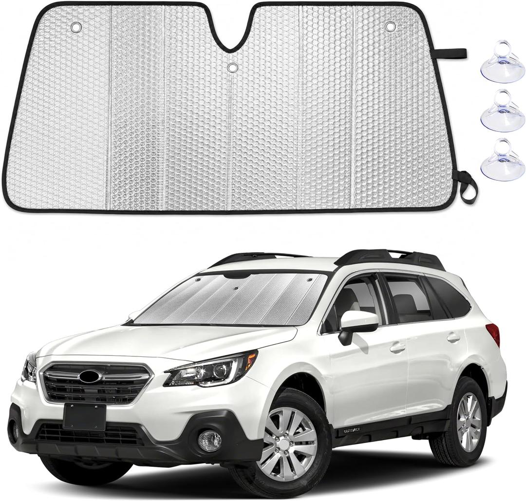 EcoNour Accordion Foldable Windshield Sun Shade Fit for Subaru Outback 2020-2023 2024 2025 Sunshade, Front Car Window Shades Sun Visor, Blocks UV Rays & Heat, Car Accessories