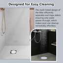 Low Profile Shower Drain Assembly Replacement, 2" PVC Side Outlet with Perforated Strainer Replacement for 1.5" or 2" Shower Base Drain