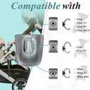 Stroller Cup Holder with Phone Holder, Fits for UPPAbaby Vista/Vista V2/Vista V3/Cruz/Cruz V2/Minu/Minu V2/Minu Duo, Securely Hold The Cup, Quick Attachment, Drinking On The Go, 1Pack