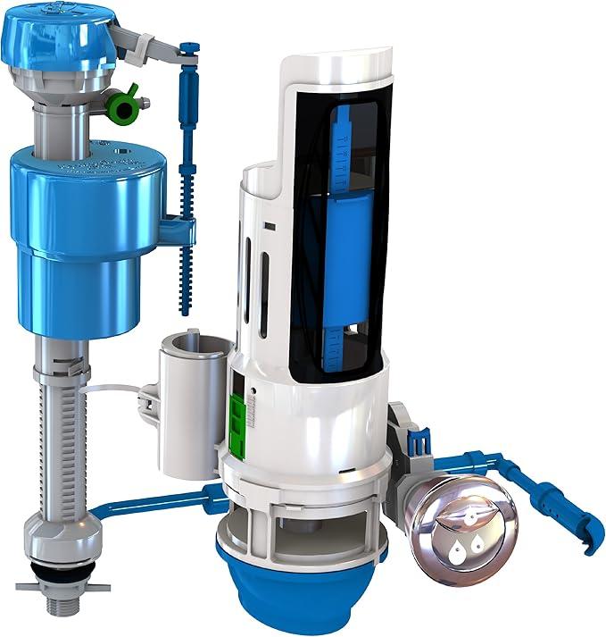 Danco HyrdroRight WaterSaving Toilet Tank Repair Kit with Dual Flush Valve, Includes Dual Push Button Handle in Chrome, (HYR460)
