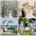 Bazen Wedding Arch Backdrop Stand 7.2FT, 6.6FT Set of 2 Metal Arch Backdrop Stand for Birthday Party Wedding Ceremony Bridal Baby Shower Banquet Party Event Decor