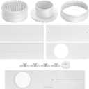 VIVOSUN Window Vent Kit, Portable AC Window Seal Kit, Fit with 4”/ 6” Ducting & 5.9” Hose for Sliding Window, Adjustable AC Vent Kit for Duct Fans, Air Conditioner, Dryer