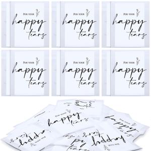 Eaasty Happy Tears Tissue Packs for Wedding 3 Ply Wedding Tissues for Guests Travel Size Bulk Facial Paper Welcome Bag Stuffers Gift Bride and Groom Mother(30 Pack)