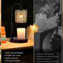 Candle Warmer Lamp Electric Timer: Dimmable Candles Warming Lamps - Height Adjustable Burner Jar - No Flame Scented Melts Wax - All Candle Jars Home Decor Table Light