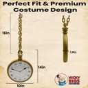 Nicky Bigs Novelties Morph Jumbo Clock Necklace Prop 10 Oversized Clock on 16 Chain White Rabbit Flavor HipHop Costume Accessory Lightweight Plastic Cosplay Halloween Decoration
