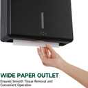 anydry Paper Towel Dispenser Wall Mount, Commercial 400-Sheets Multifold Large Capacity with Lock, Suitable for Public Places (Folded Size 10" x 3.5")