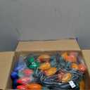 Vintage C9 LED Christmas Lights Outdoor, 100 Feet C9 String Lights with 100 Colored Shatterproof Bulbs, Connectable Waterproof Lights for Holiday Party Roofline Backyard Garden Patio, Green Wire (Multicolor)