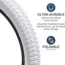 YUNSCM 2-PCS 18" Bike Tires 18x1.95/53-355 (White) and 18" Bike Tubes Schrader Valve Compatible with Kid Bike 18 x 1.95 18x2.0 All-Terrain Bicycle Tires and Tubes (Y-1029)