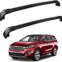 JDMON Compatible with Roof Rack Cross Bars KIA Sorento 2015 2016 2017 2018 with Side Rails Anti-theft Locks Desigh, Aluminum Luggage Rack Crossbar for Rooftop Cargo Bag Carrier Kayak Canoe Bike, Black