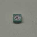 Peakeep Ultra Small, Battery Travel Alarm Clock with Snooze and Light, Silent with No Ticking Analog Quartz (Aquamarine)