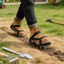 Secure-Fit, Easy-to-Assemble and Universal-Fit Lawn Aerator Shoes, with 2 Inch Long Spikes and Hook and Loop Straps for Grass. Includes Stainless Steel Shovel, Fits Men 6-11 and Women 4-12