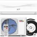 COSTWAY 18000BTU Mini Split Air Conditioner& Heater,19 SEER2 208-230V Wall-Mounted Ductless AC Unit Cools Rooms up to 1250 Sq. Ft, Energy Efficient Inverter AC w/Heat Pump (Blast Series)