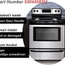 5304458312 Oven Door Handle Appliance Replacement Compatible with Kenmore Electrolux Frigidaire Fit for Kitchen Range Stove with 2 316433300 Oven Door Handle Screws