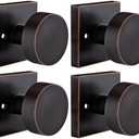 Goldenwarm Oil Rubbed Bronze Dummy Door Knobs for Interior Doors, Zinc Alloy Bronze Door Knobs for Closet & Double Door, Non-Turning Decorative Knobs, Easy Installation - 2 Pack(4 Pieces)