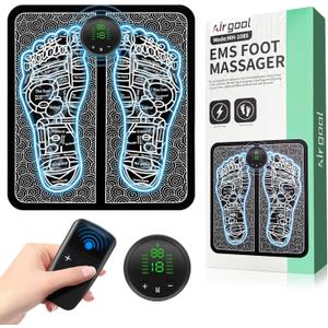 EMS Foot Massager, MHD TENS Transcutaneous Electrical Nerve Stimulator (TENS), Powered Musele Stimulator (PMS), 12 Operation Programs (Mode:MH-1085)