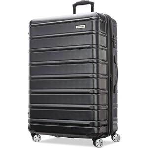 Samsonite Omni 2 28-Inch Large Checked Hardside Luggage with 360 Spinner Wheels - Scratch Resistant Hardshell - TSA Lock - Expandable Polycarbonate Shell for Lightweight Travel - Midnight Black