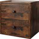 FUSUNBAO Magic DIY Cube Storage Organizer Stackable Cubes for Home Books Clothes Toy-Modular Cubby Storage System-Office Cubical-Bookcase Closet (Antique Brown, Drawer Cube)